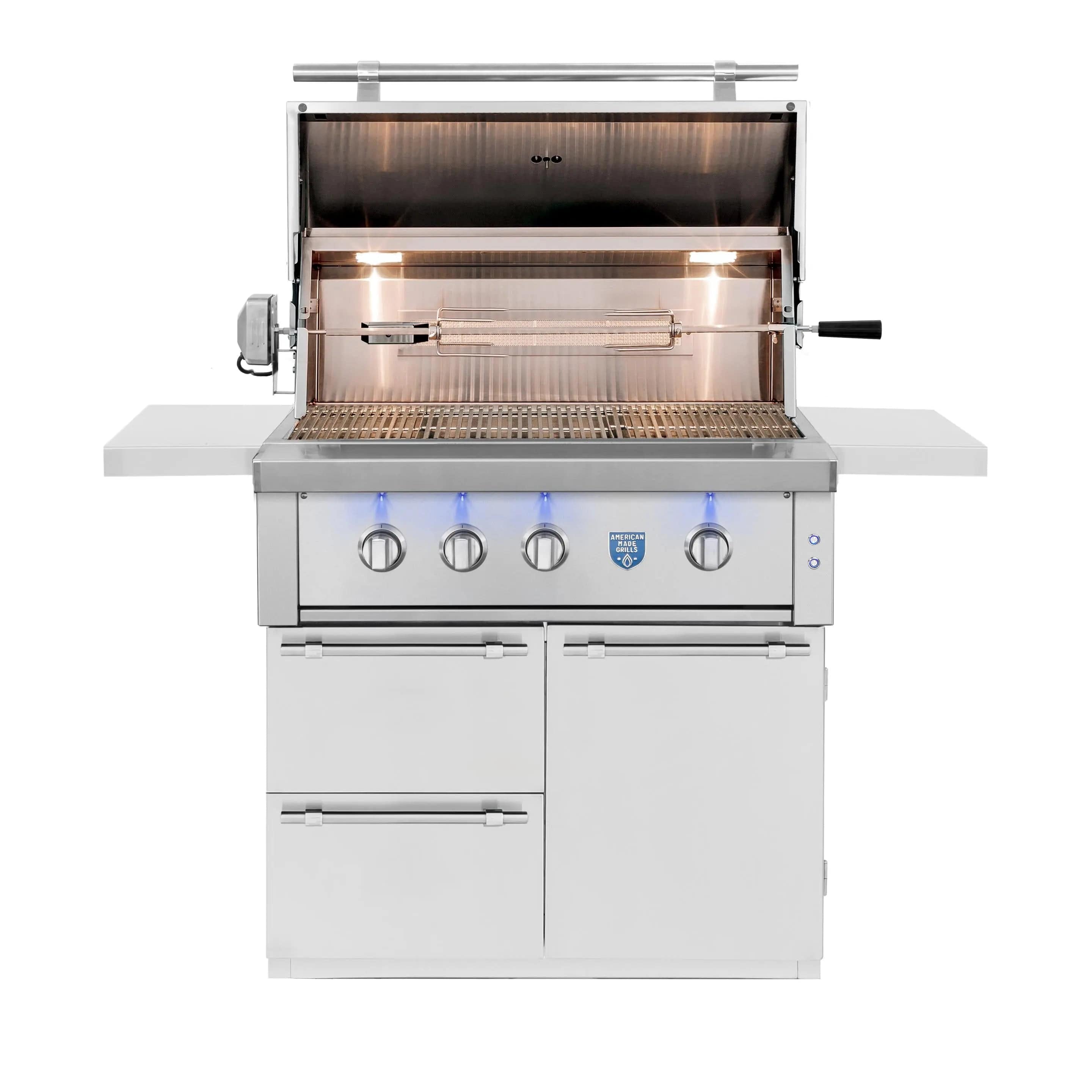 American Made Grills Liquid Propane Grill American Made Grills Estate 36-Inch Outdoor Grill Freestanding - Liquid Propane