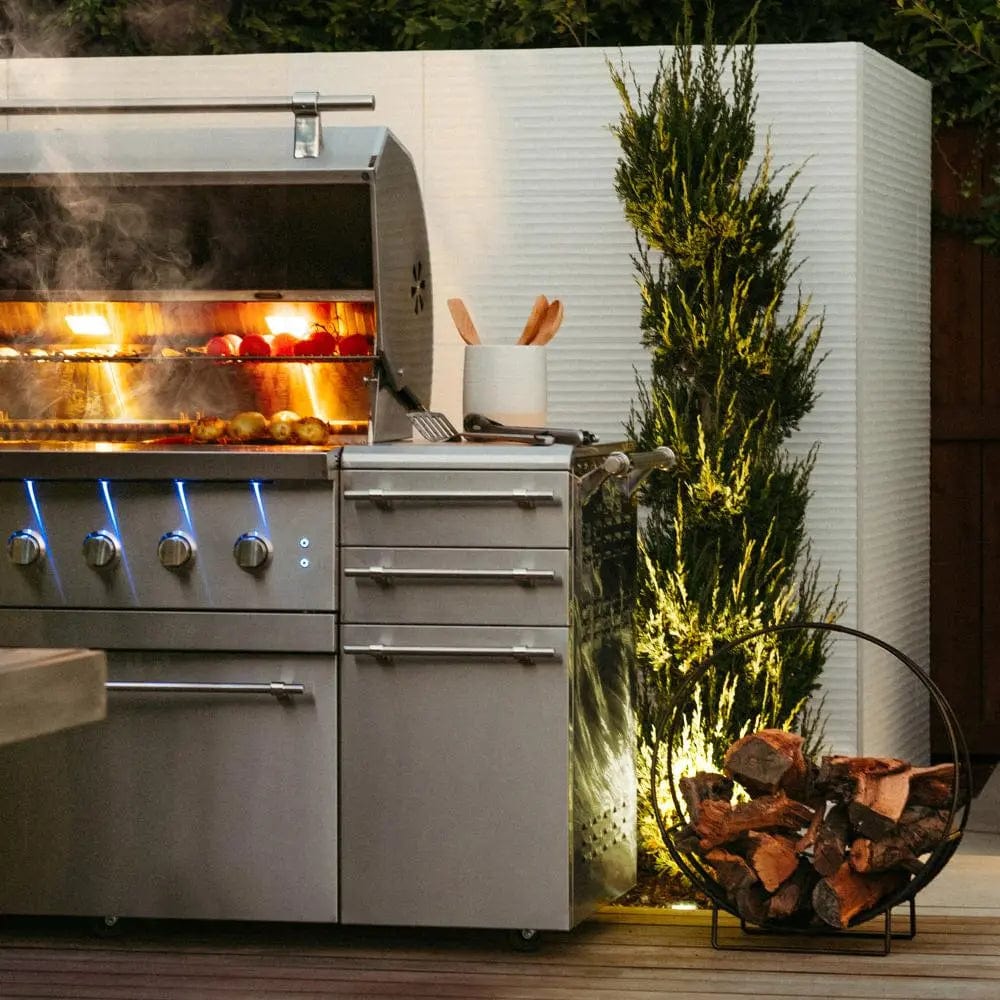 American Made Grills Natural Gas Grill American Made Grills Encore 36-Inch Freestanding Hybrid Outdoor Grill - Natural Gas