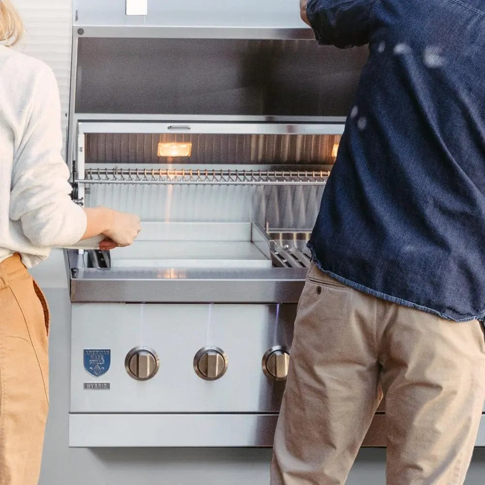 American Made Grills Natural Gas Grill American Made Grills Encore 36-Inch Hybrid Built-in Grill - Natural Gas