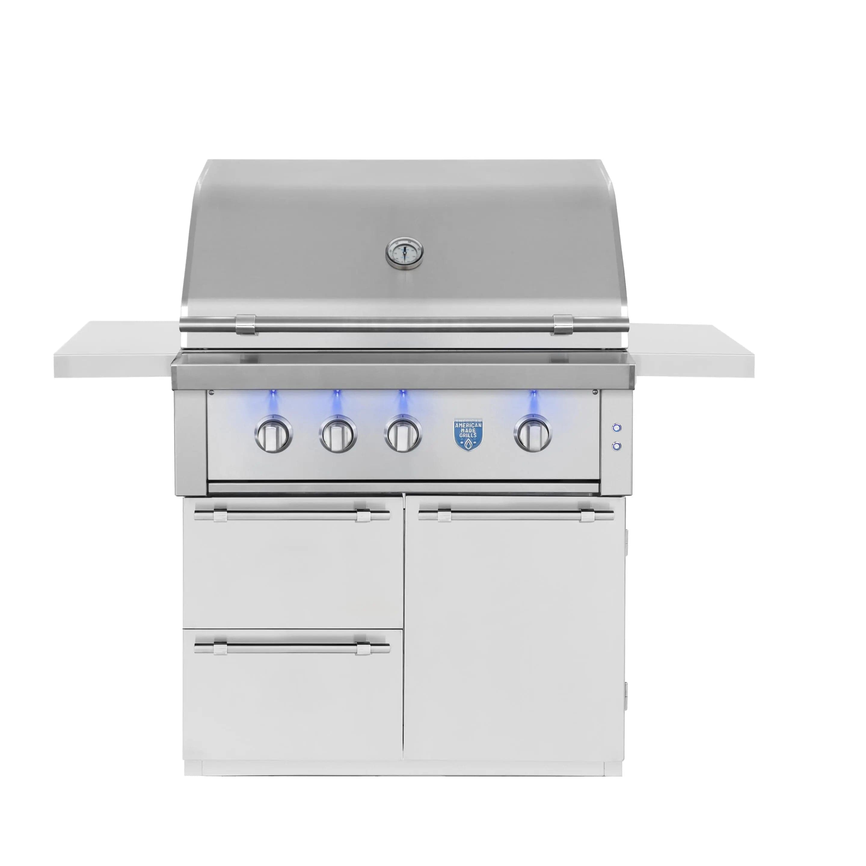 American Made Grills Natural Gas Grill American Made Grills Estate 36-Inch Outdoor Grill Freestanding- Natural Gas