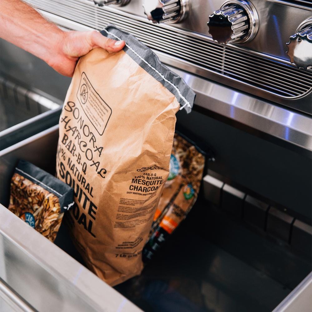 American Made Grills Natural Gas Grill American Made Grills Muscle 36-Inch Freestanding Hybrid Outdoor Grill - Natural Gas