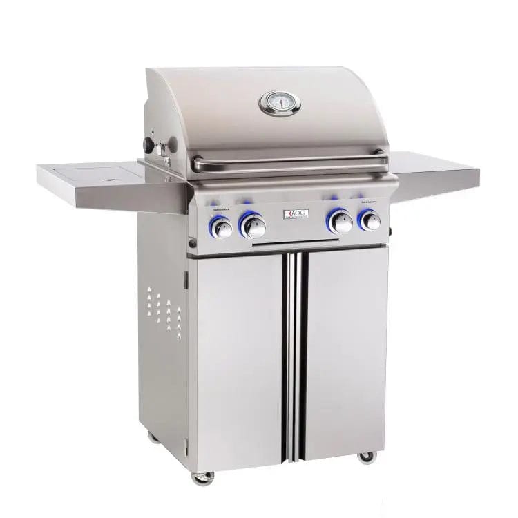 American Outdoor Grill Liquid Propane Grill American Outdoor Grill L-Series 24" 2-Burner Propane Gas Grill W/ Rotisserie & Single Side Burner