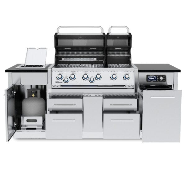 Broil King Liquid Propane Grill Broil King - Imperial QS 690i 6-Burner Gas Grill Island With Rotisserie & Side Burner - Liquid Propane
