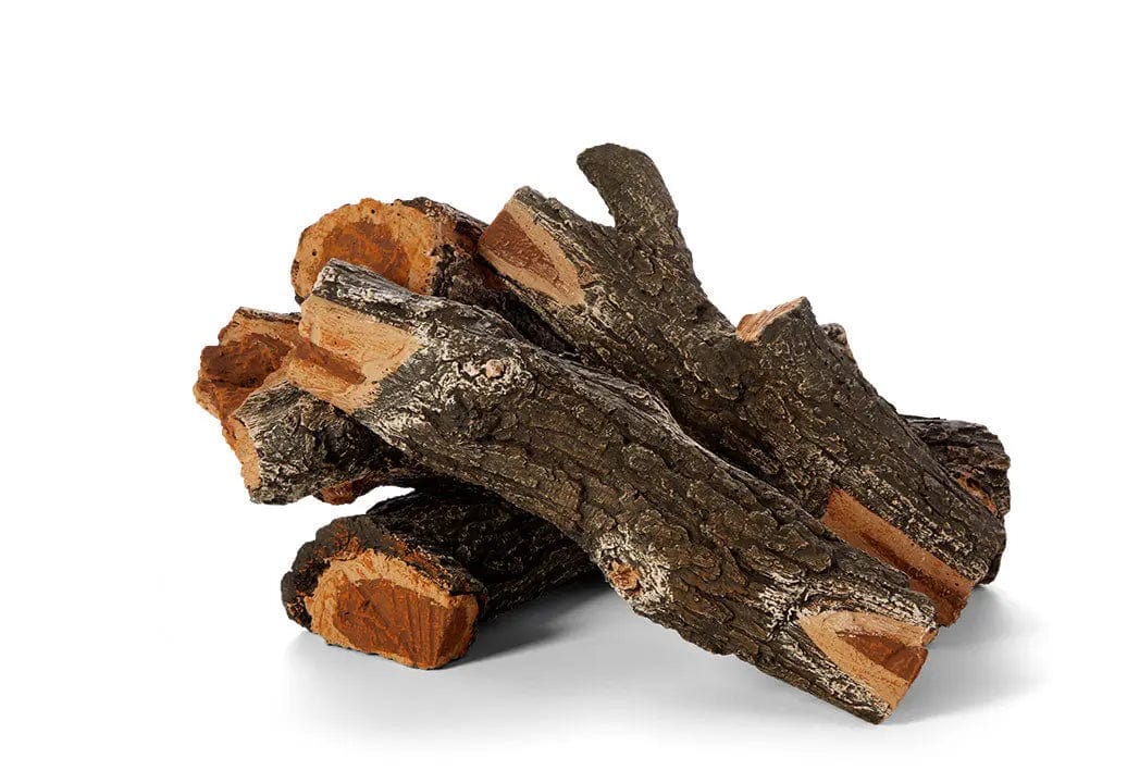 HPC Fire Fire Table HPC Fire Arizona Weathered Oak Concrete Log Set Outdoor Fireplace, 9 Piece