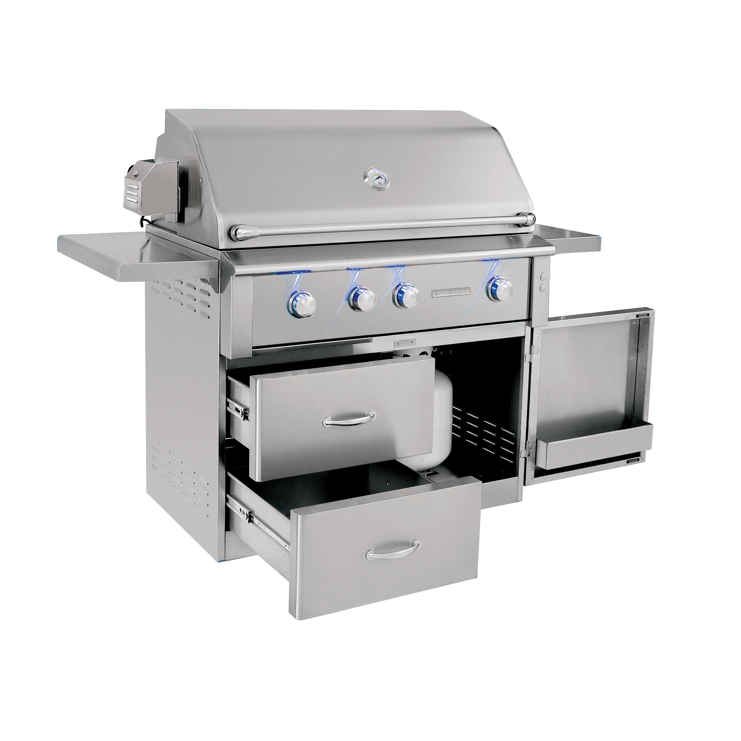 Summerset Grills Liquid Propane Grill Summerset Alturi 42-Inch Freestanding Grill Liquid Propane With Stainless Steel Burners & Rotisserie