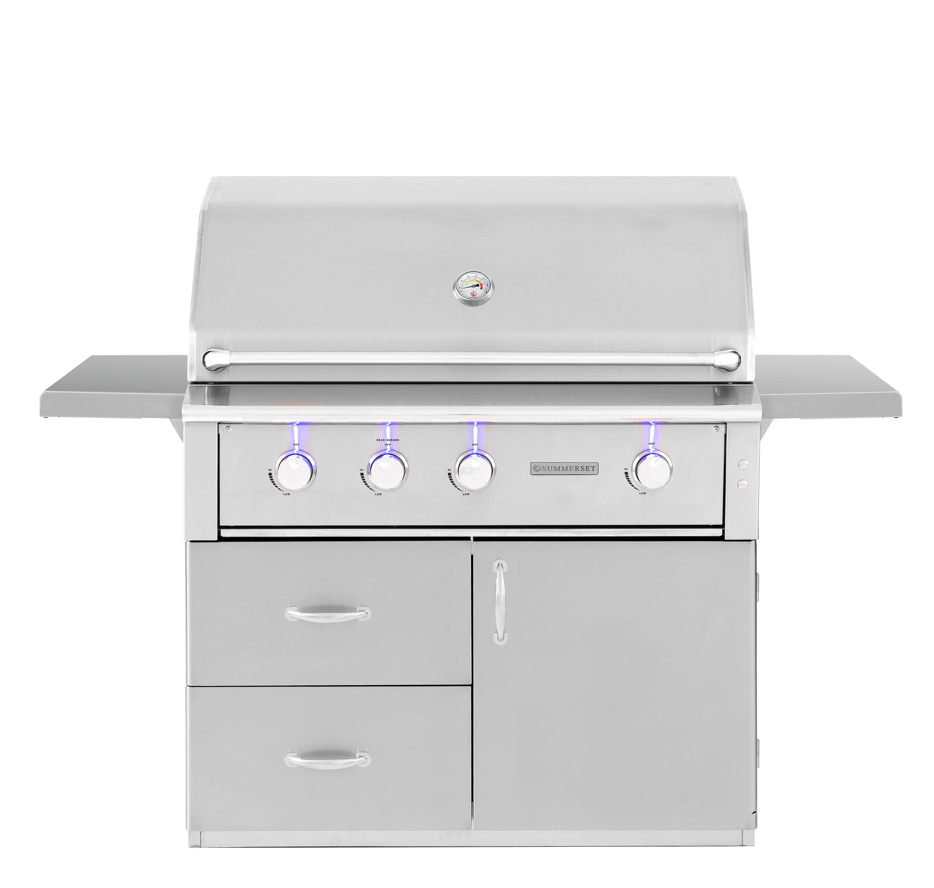 Summerset Grills Liquid Propane Grill Summerset Alturi 42-Inch Freestanding Grill Liquid Propane With Stainless Steel Burners & Rotisserie