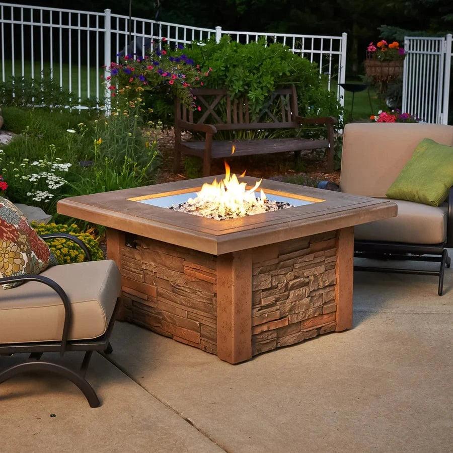 The Outdoor Greatroom Company Fire Pit Table Outdoor Greatroom - Sierra Square Gas Fire Pit Table - 43"