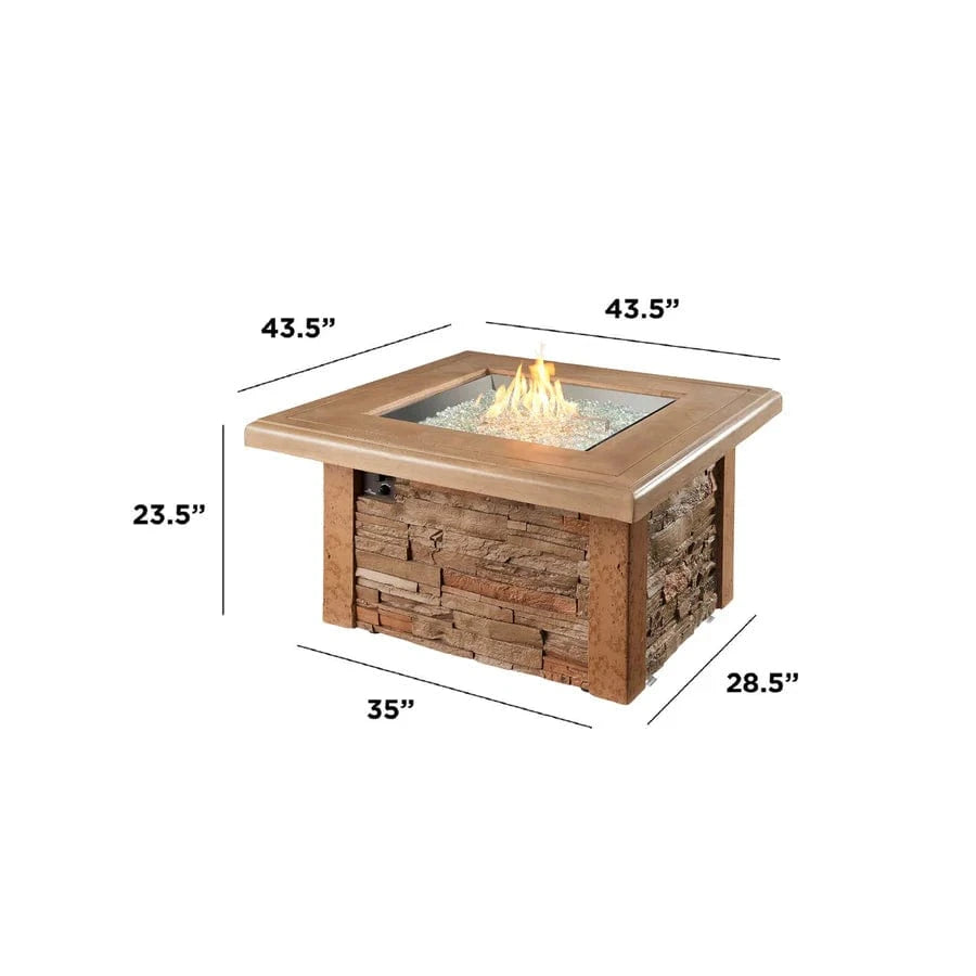 The Outdoor Greatroom Company Fire Pit Table Outdoor Greatroom - Sierra Square Gas Fire Pit Table - 43"