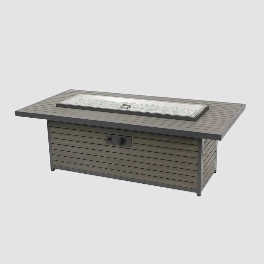 The Outdoor Greatroom Company Fire Table Outdoor Greatroom - Brooks Taupe Rectangular Gas Fire Pit Table - 50"