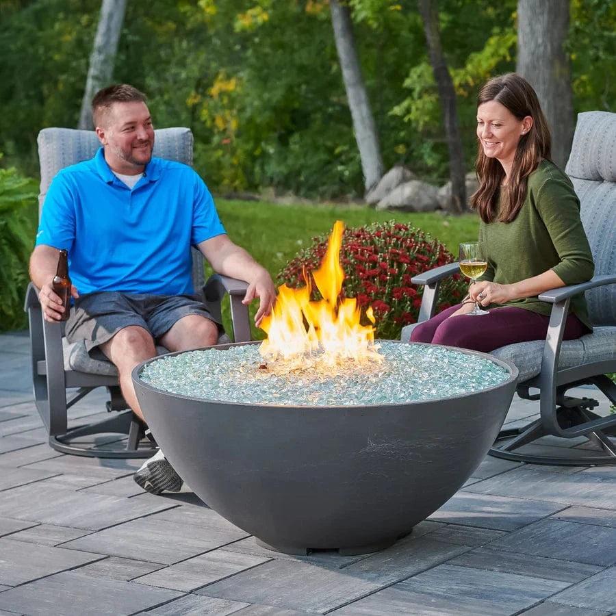 The Outdoor Greatroom Company Fire Table Outdoor Greatroom - Cove Midnight Mist Edge Round Gas Fire Pit Bowl 42"