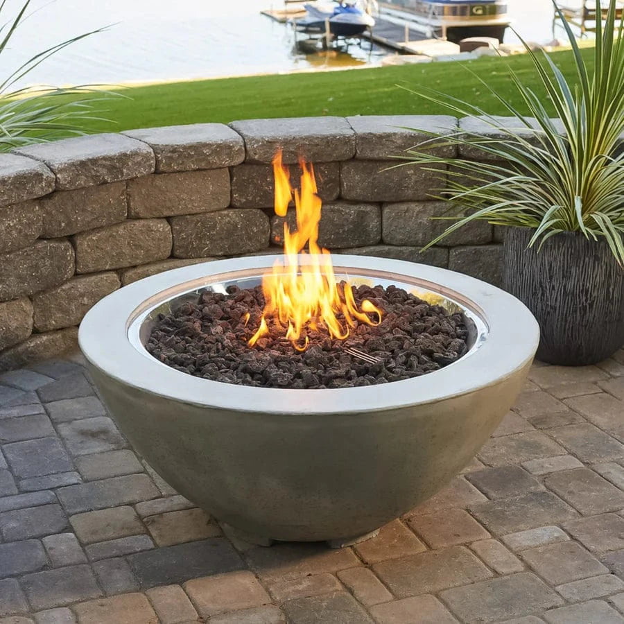 The Outdoor Greatroom Company Fire Table Outdoor Greatroom - Cove Natural Grey Round Gas Fire Pit Bowl 42"