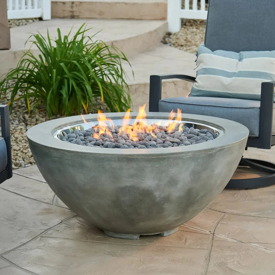 The Outdoor Greatroom Company Fire Table Outdoor Greatroom - Cove Natural Grey Round Gas Fire Pit Bowl 42"