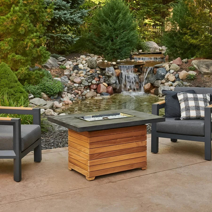 The Outdoor Greatroom Company Fire Table Outdoor Greatroom - Darien Stone Grey Everblend Gas Fire Pit Table - 45"