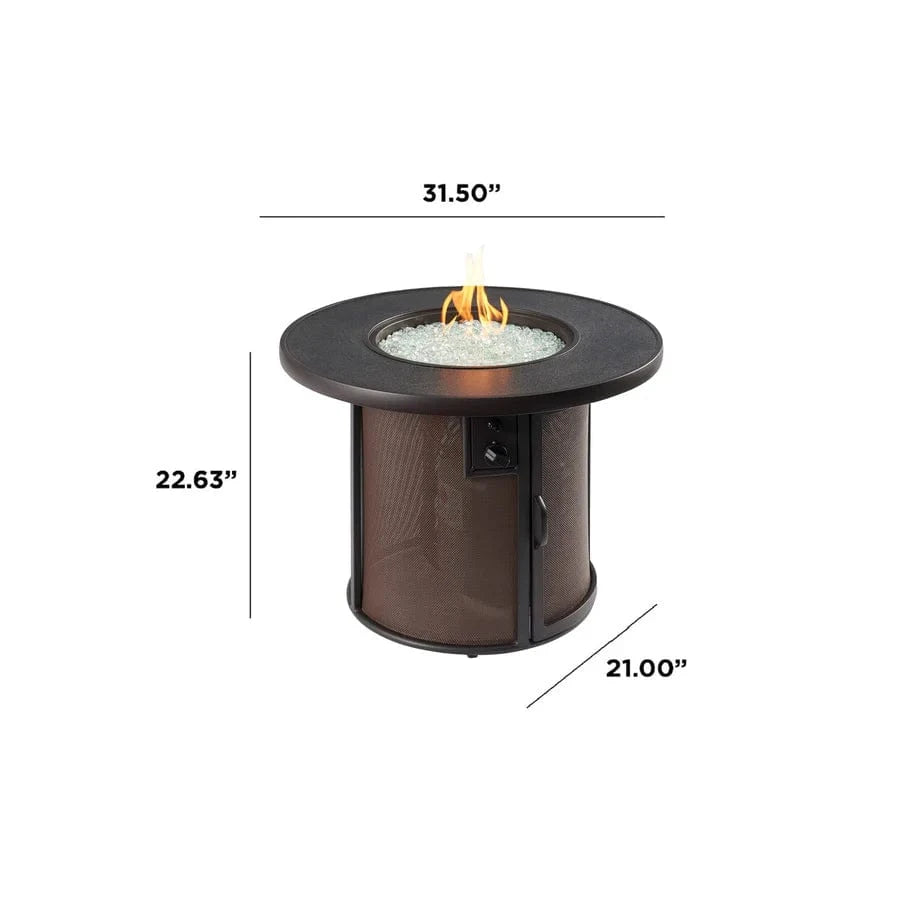 The Outdoor Greatroom Company Fire Table Outdoor Greatroom - Stonefire Round Gas Fire Pit Table - 32"