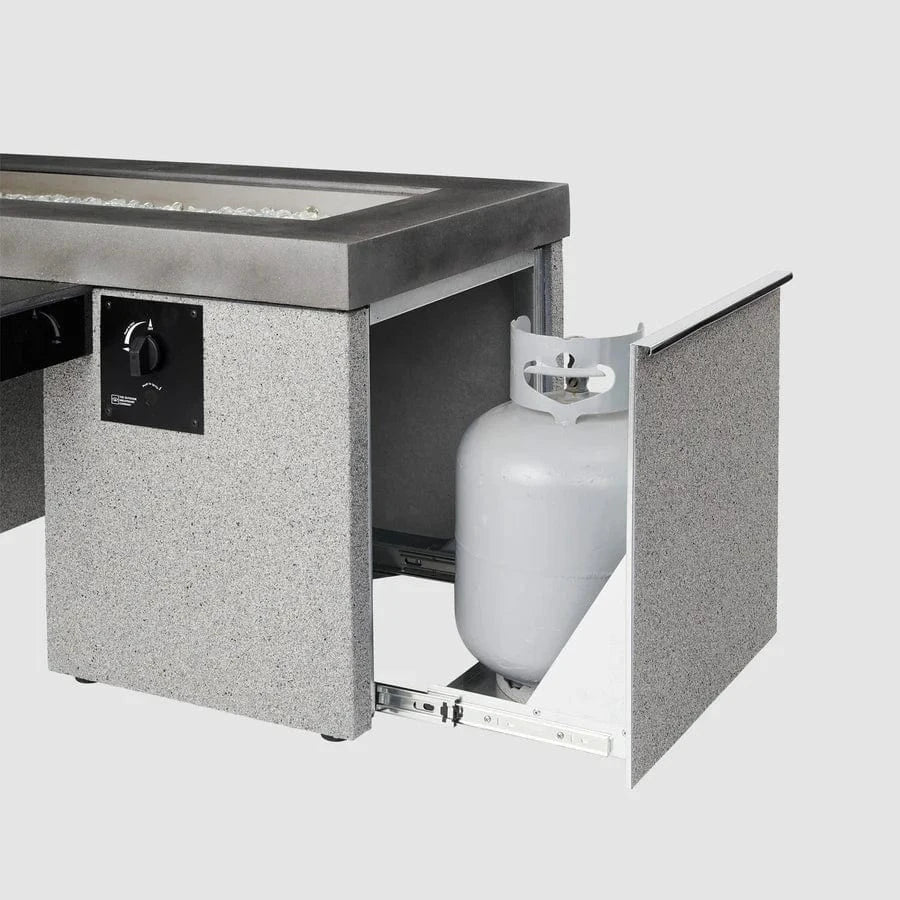 The Outdoor Greatroom Company Fire Table Outdoor Greatroom - Uptown Black Linear Fire Pit Table - 65"