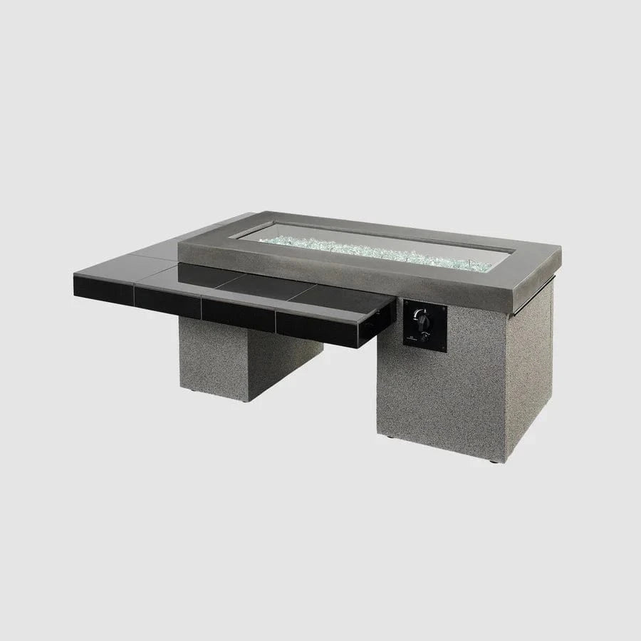 The Outdoor Greatroom Company Fire Table Outdoor Greatroom - Uptown Black Linear Fire Pit Table - 65"
