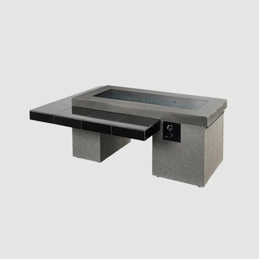The Outdoor Greatroom Company Fire Table Outdoor Greatroom - Uptown Black Linear Fire Pit Table - 65"