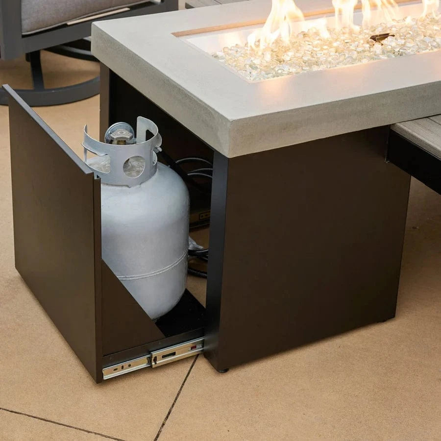 The Outdoor Greatroom Company Fire Table Outdoor Greatroom - Uptown Coastal Grey Linear Gas Fire Pit Table - 63"