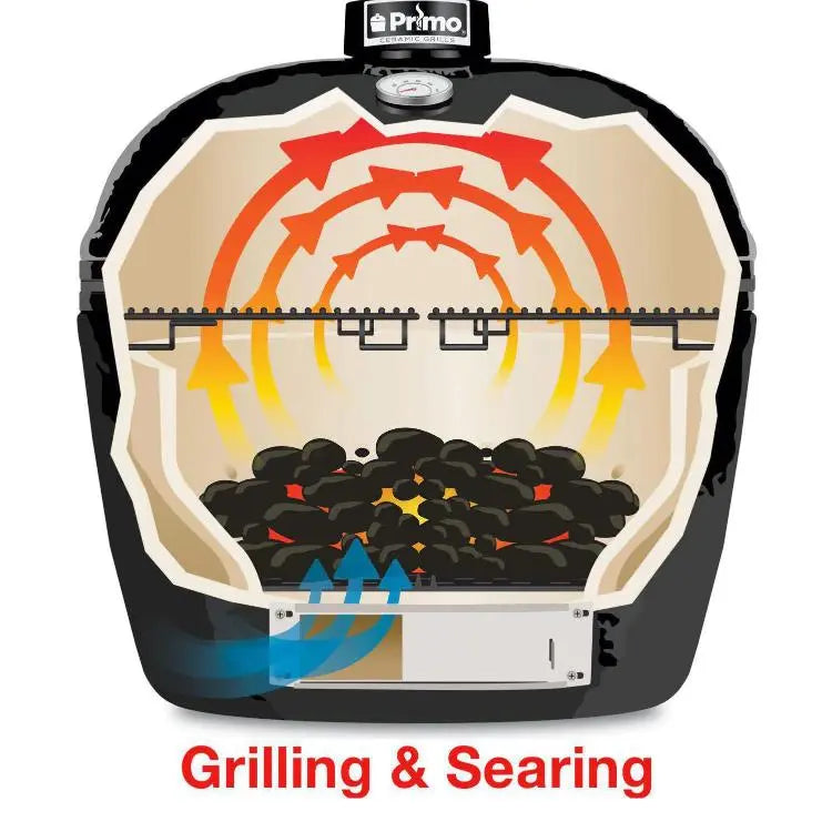 Primo Grills - Ceramic Kamado Grill With Stainless Steel Grates