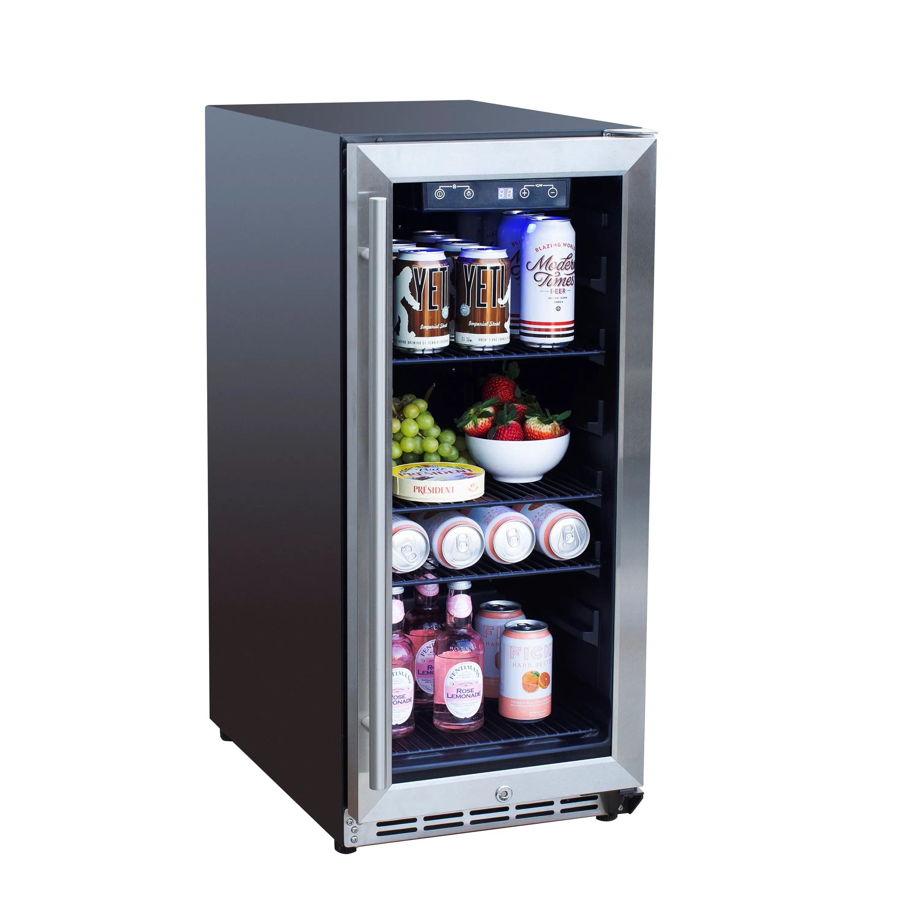 American Made Grills Outdoor Refrigerators American Made Grills - 15" Outdoor Fridge w/Glass Door