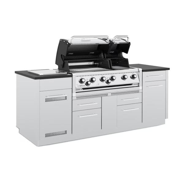 Broil King Liquid Propane Grill Broil King - Imperial S 690i 6-Burner Natural Gas Grill Center With Rotisserie & Side Burner - Stainless Steel