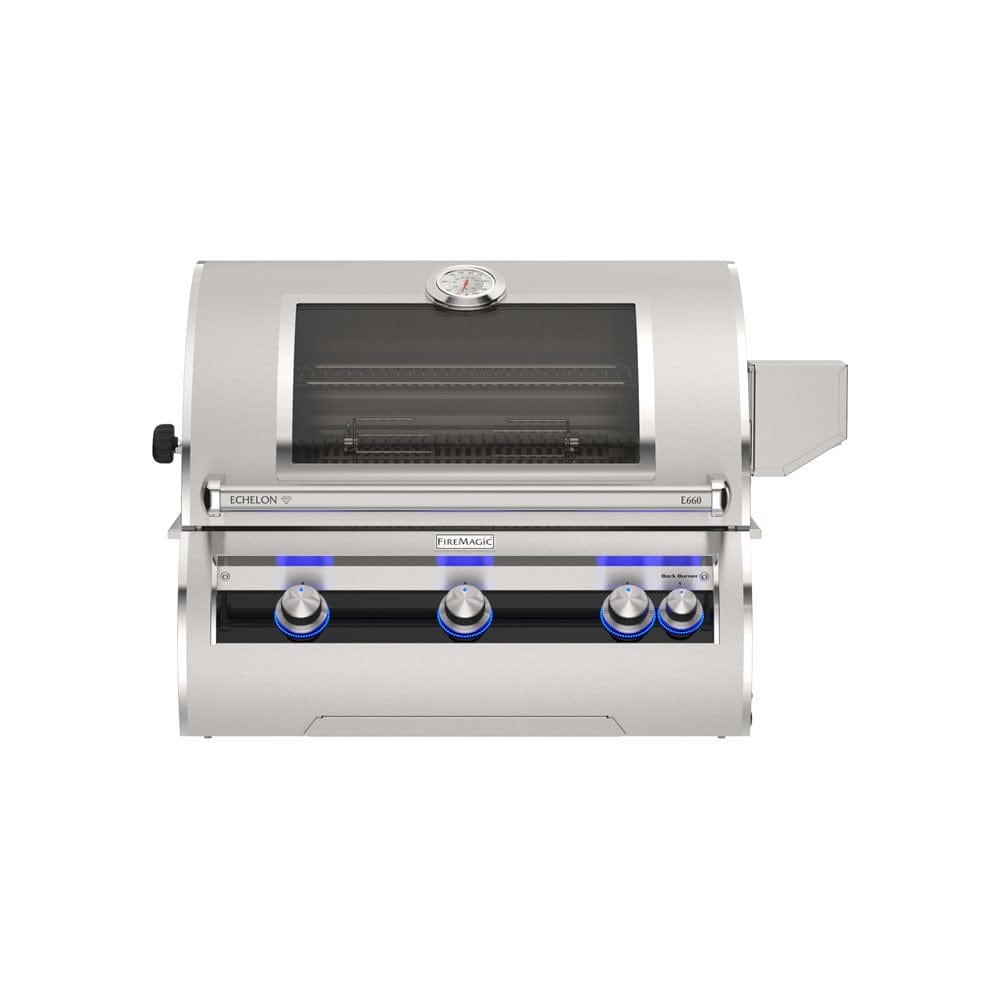 Fire Magic Grills Natural Gas Grill Fire Magic Grills - Echelon Diamond E660i 30-Inch Built-In Natural Gas Grill w/ Rotisserie, Magic Window & Analog Thermometer