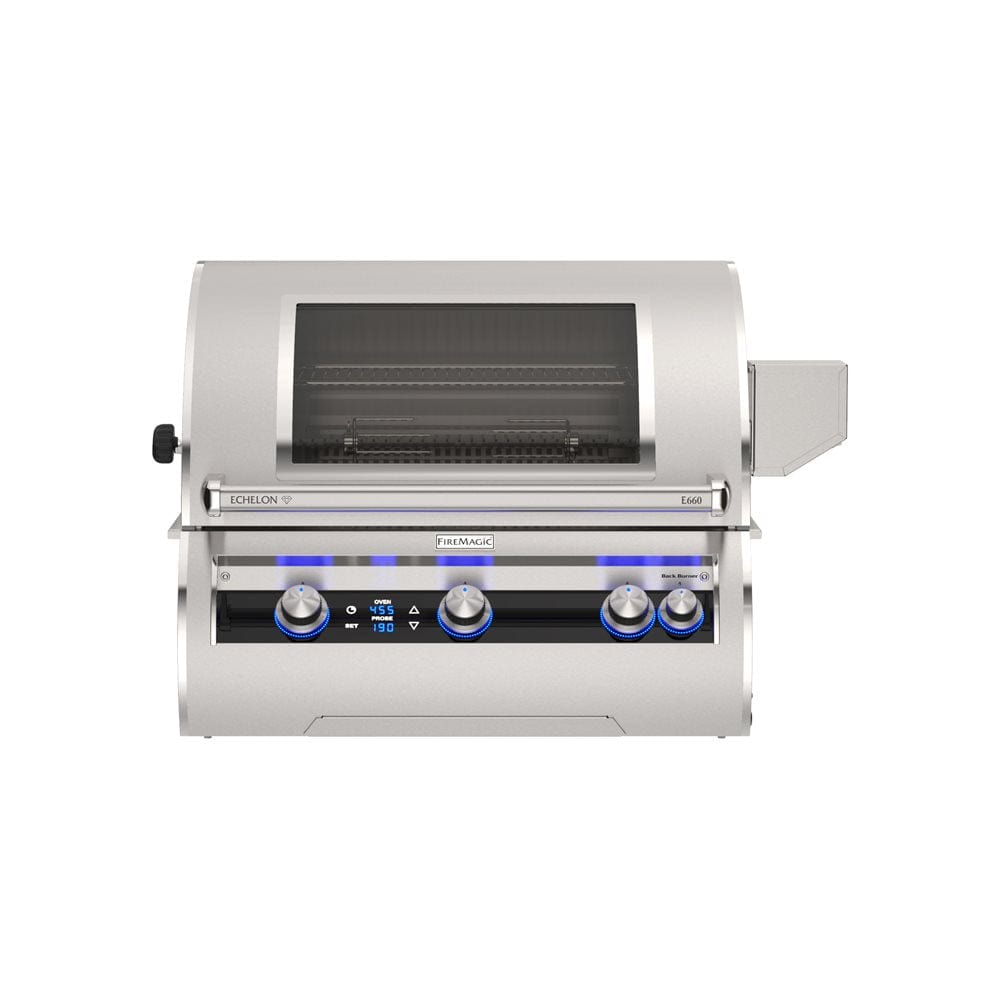 Fire Magic Grills Natural Gas Grill Fire Magic Grills - Echelon Diamond E660i 30-Inch Built-In Natural Gas Grill w/ Rotisserie, Magic Window & Digital Thermometer