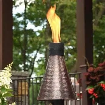 HPC Fire Torch HPC Fire Black Aluminum Match Light Torch Head with 8-Foot Post - Propane