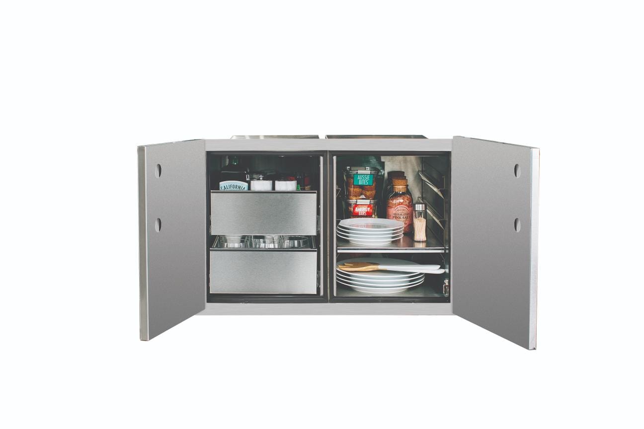 Summerset Grills Outdoor Kitchen Cabinets & Storage Summerset Grills - 36" 2-Drawer Dry Storage Pantry & Enclosed Cabinet Combo