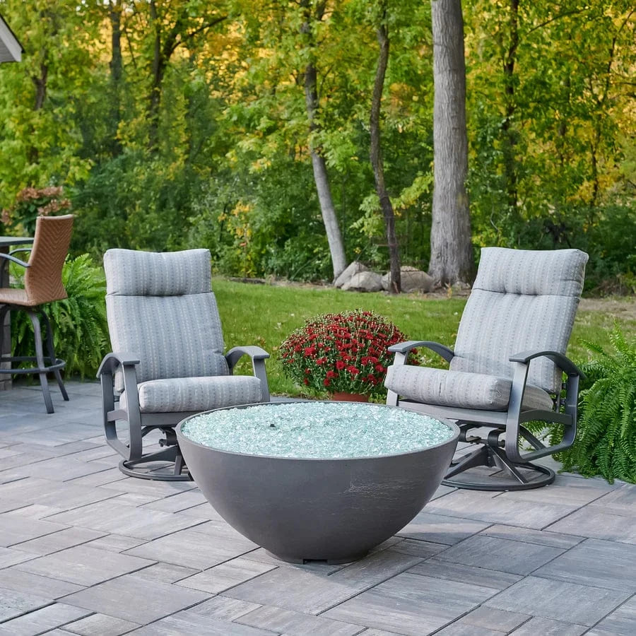 The Outdoor Greatroom Company Fire Table Outdoor Greatroom - Cove Midnight Mist Edge Round Gas Fire Pit Bowl 42"