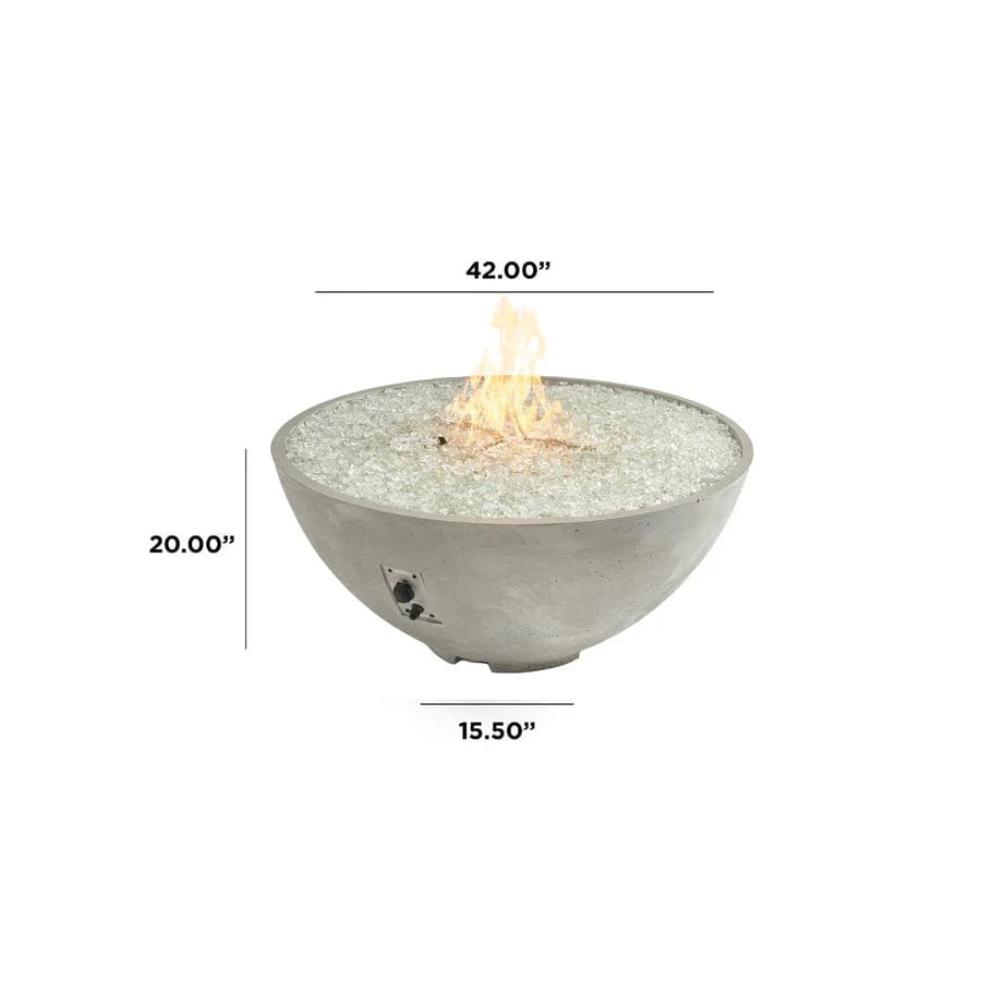 The Outdoor Greatroom Company Fire Table Outdoor Greatroom - Cove Midnight Mist Edge Round Gas Fire Pit Bowl 42"