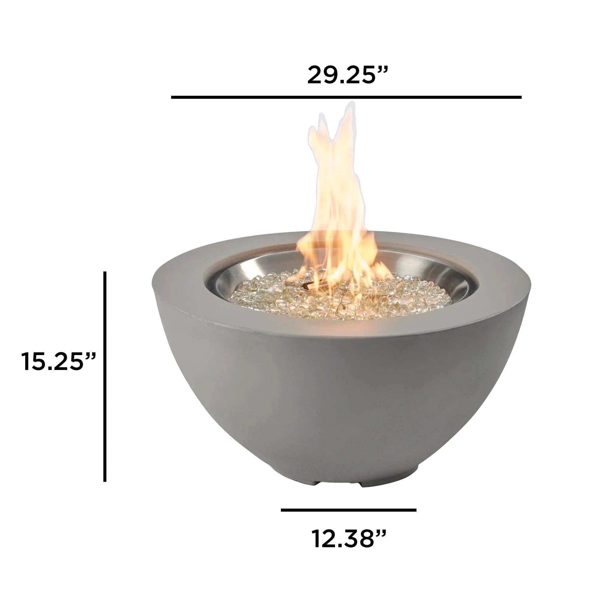 The Outdoor Greatroom Company Fire Table Outdoor Greatroom - Cove Natural Grey Round Gas Fire Pit Bowl - 29"