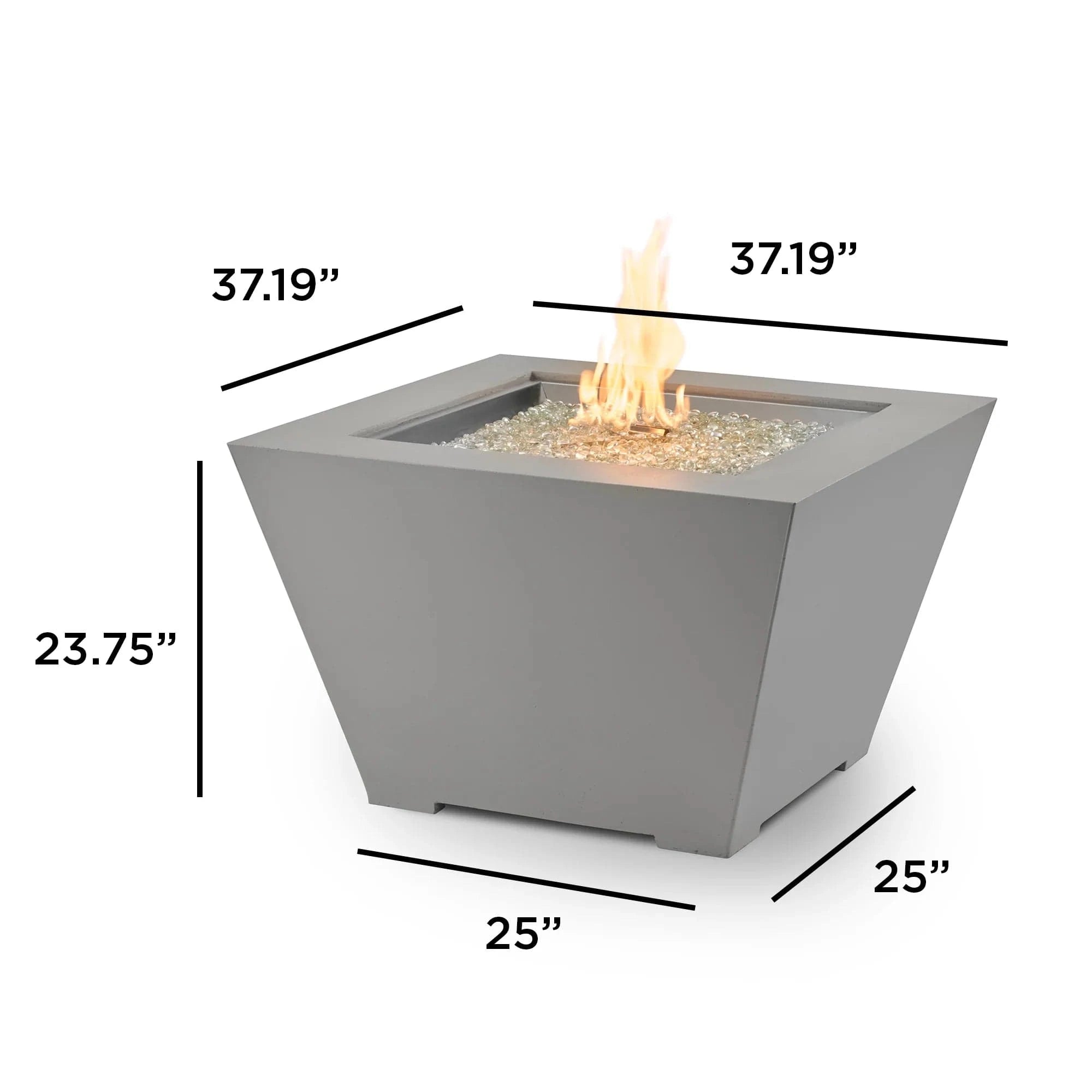 The Outdoor Greatroom Company Fire Table Outdoor Greatroom - Cove Natural Grey Square Gas Fire Pit Bowl 37"