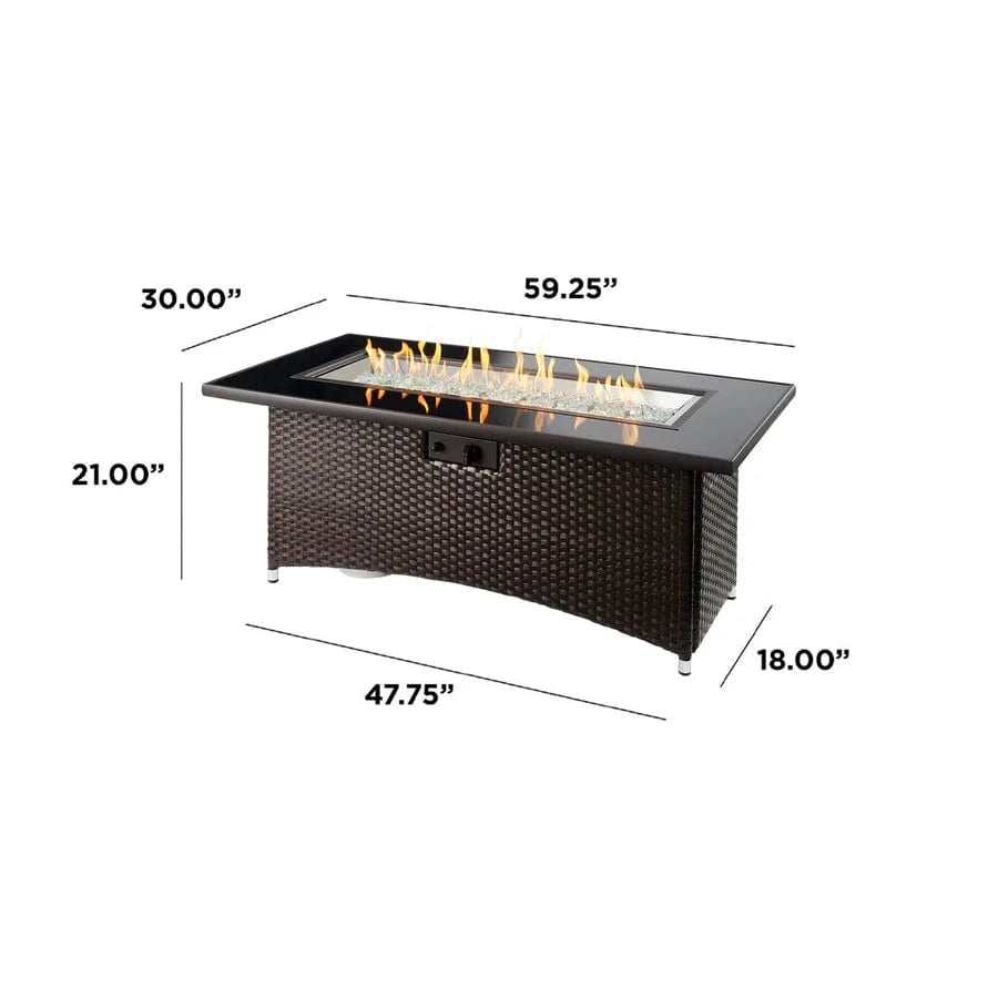 The Outdoor Greatroom Company Fire Table Outdoor Greatroom - Montego Linear Gas Fire Pit Table - 59"