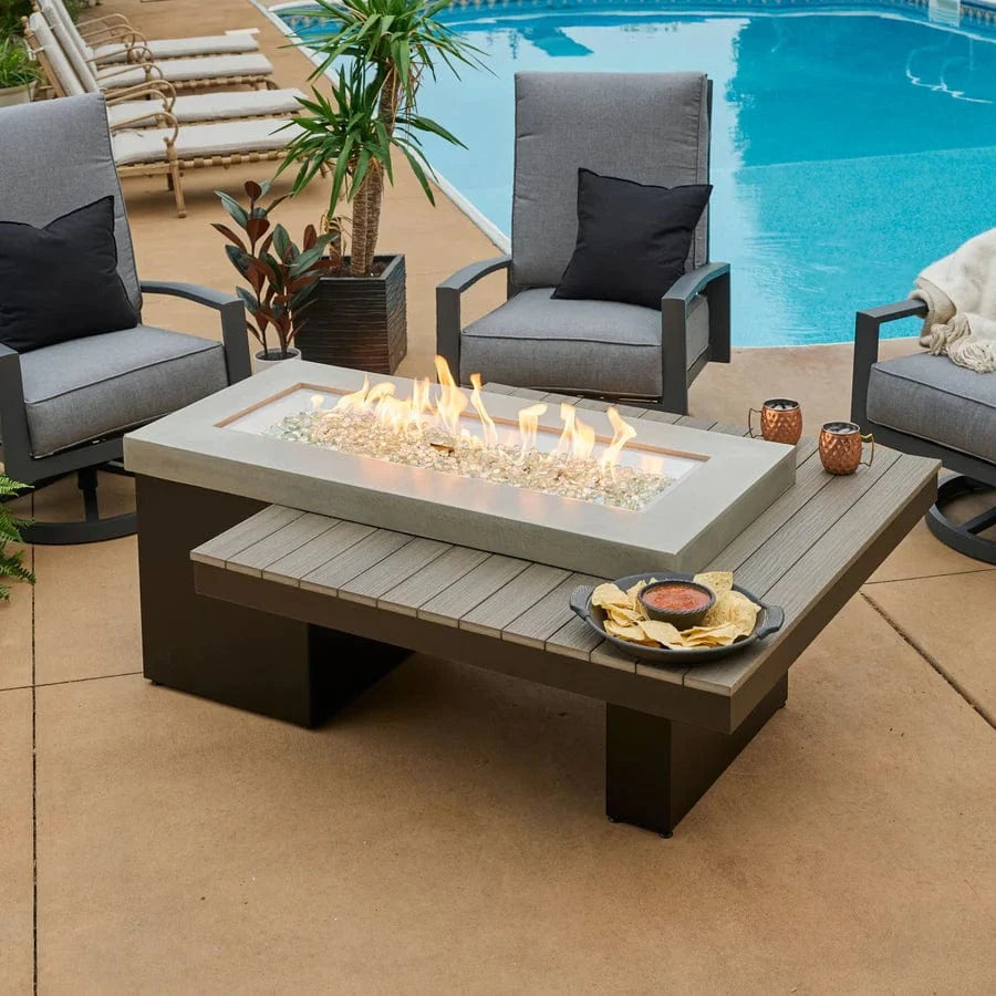 The Outdoor Greatroom Company Fire Table Outdoor Greatroom - Uptown Coastal Grey Linear Gas Fire Pit Table - 63"